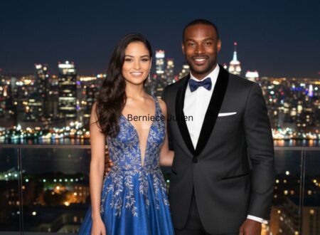 Actor Tyson Beckford aur model Shanina Shaik ek red carpet event par muskurate hue saath khade hain